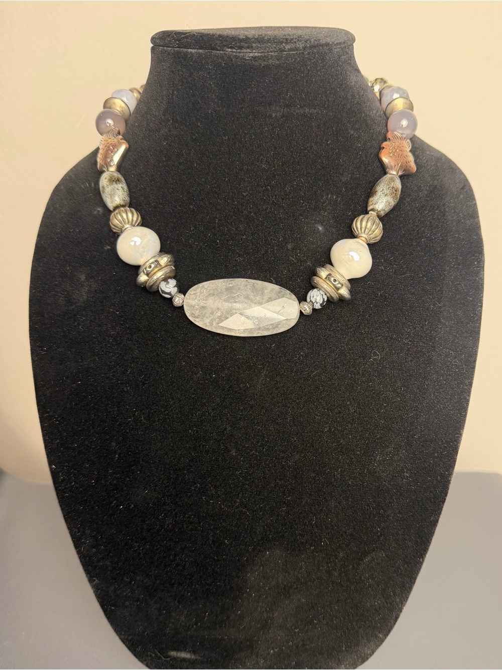 L’Emporio di Campagna Italian Beaded Statement Necklace Made in Italy